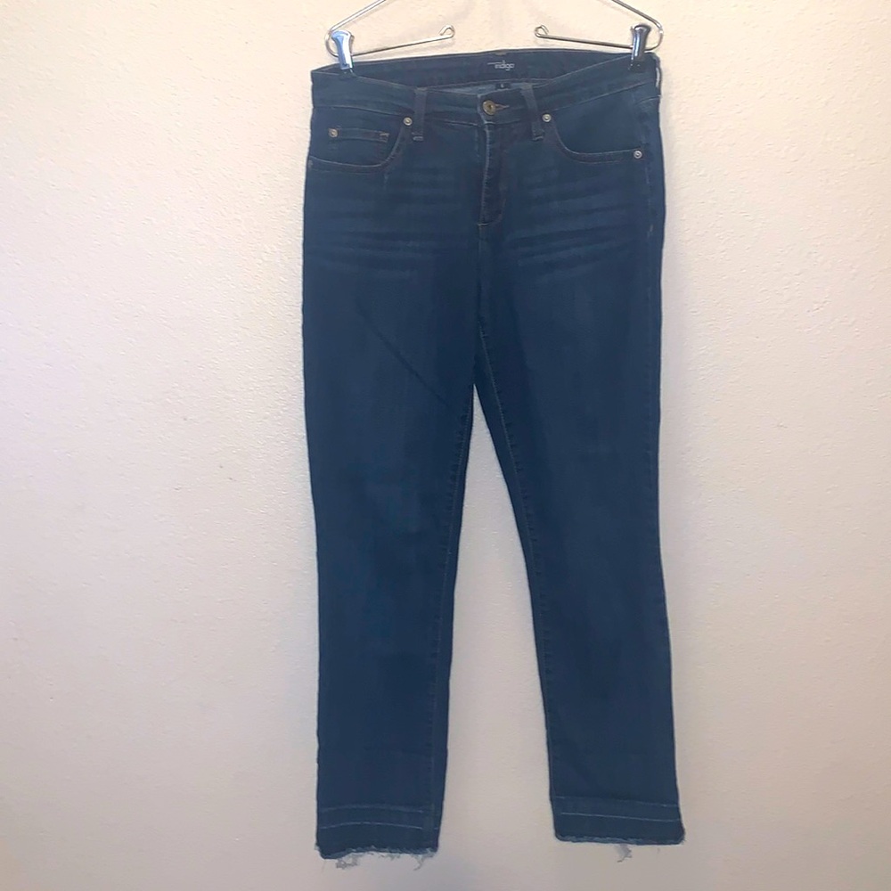 Great Northwest Indigo Blue Denim Casual folded ankle jeans